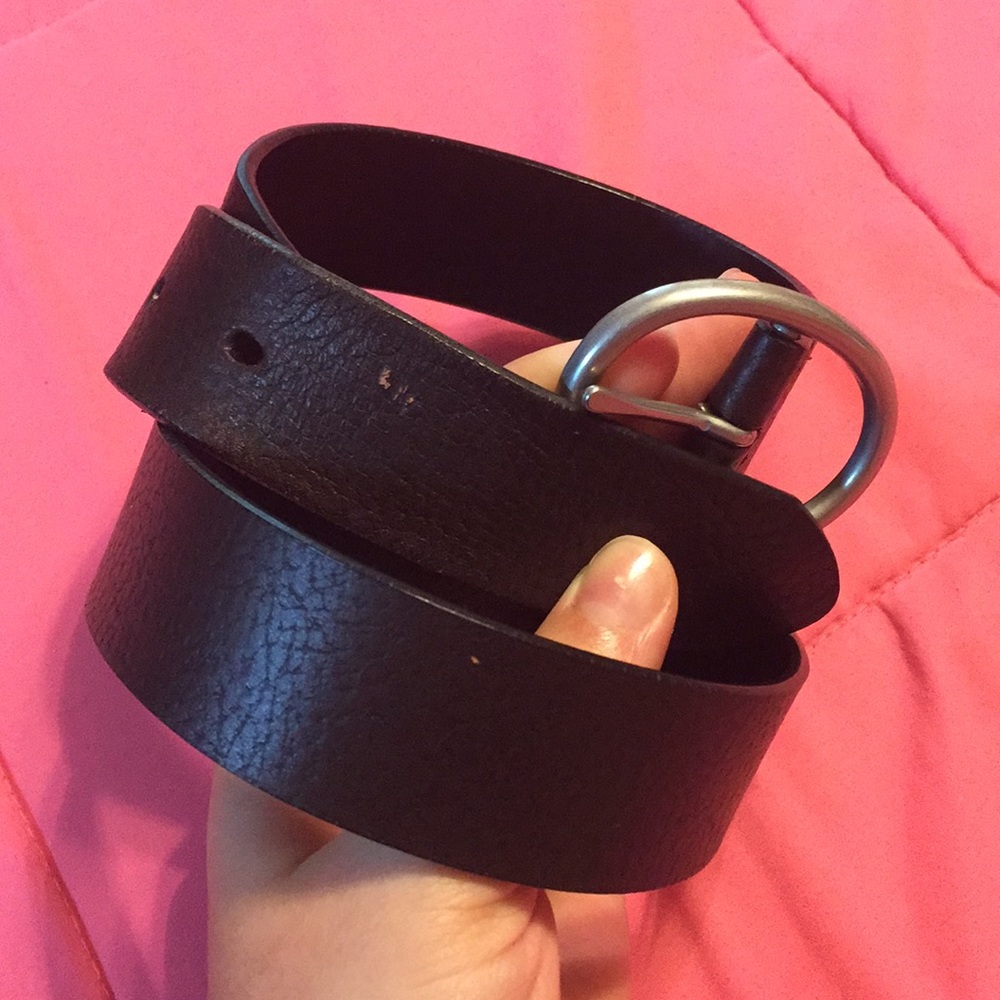 Reversible Black/Brown Leather Belt (34")